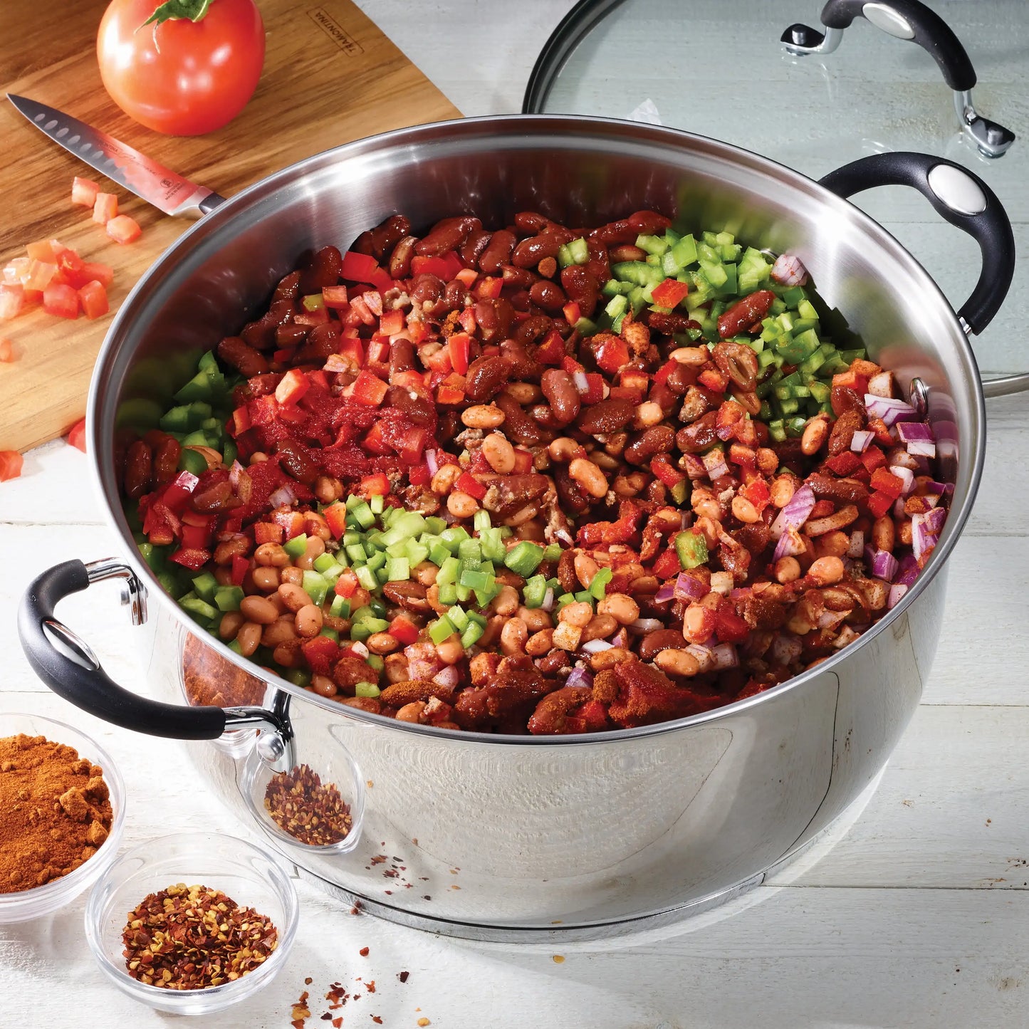 Gourmet 9QT Dutch Oven Stainless Steel - Perfect for Chefs & Family Cooking | Soups, Stews, Braising