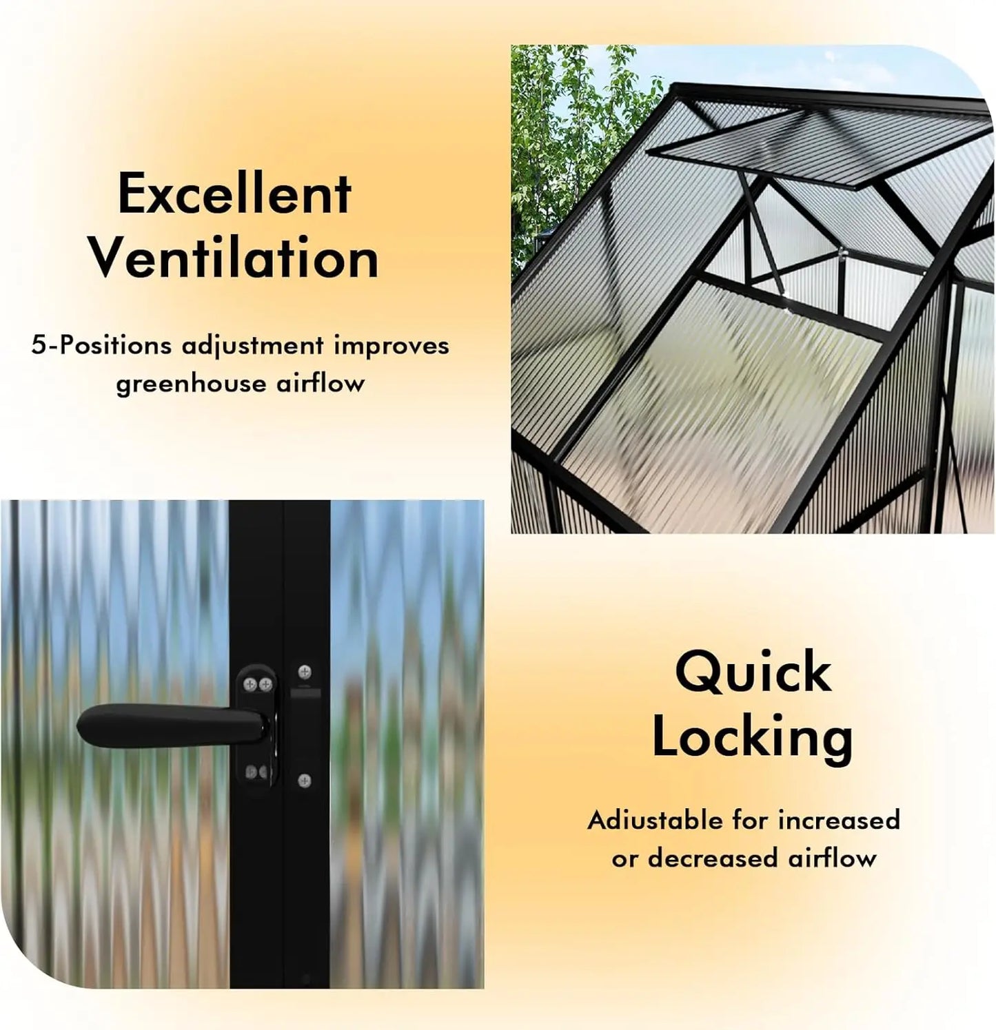 6×4FT Greenhouses for Outside, Walk-in Greenhouse for Outdoors and Winter Garden Planting