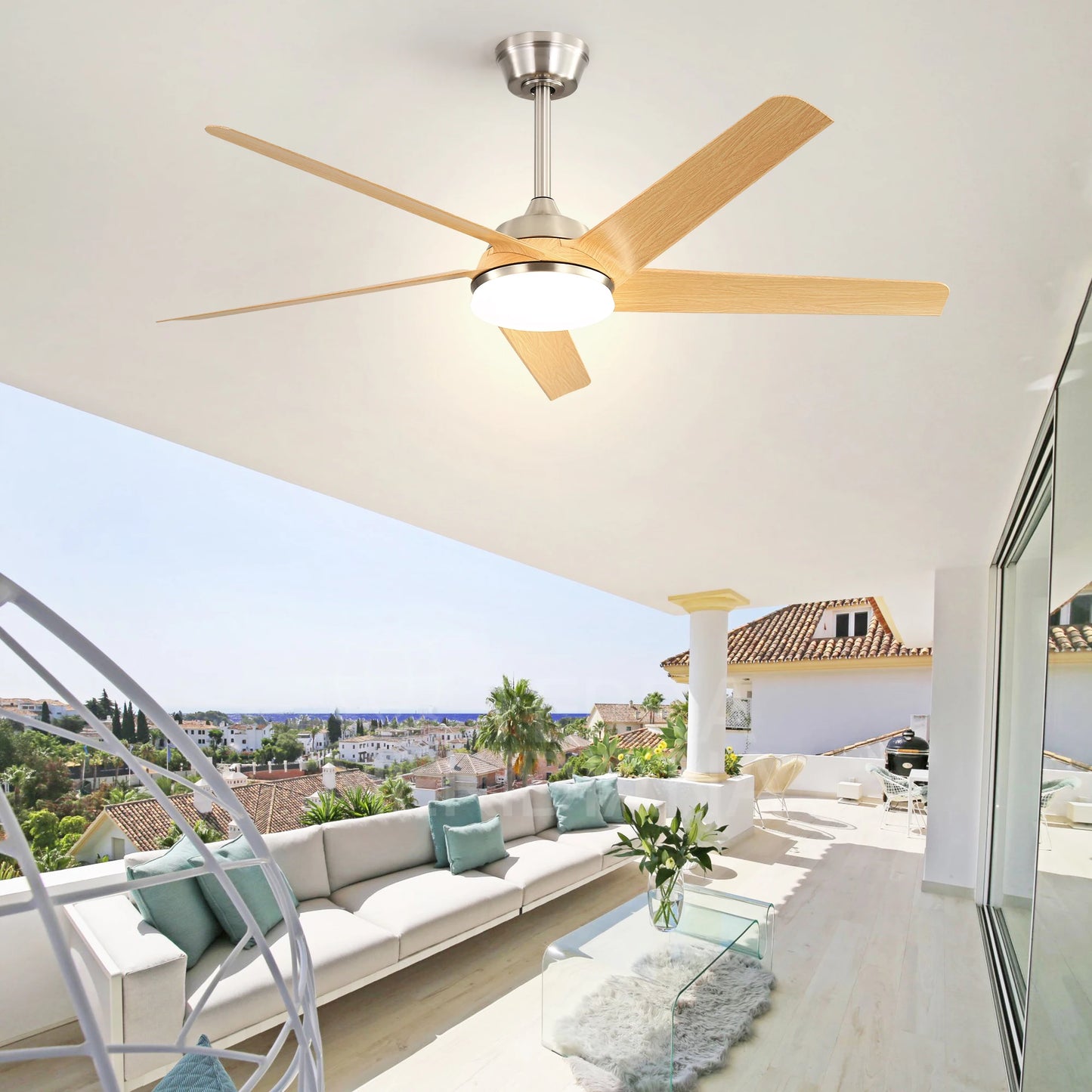Sofucor 52-inch Indoor Modern Ceiling fan with LED DC with remote control