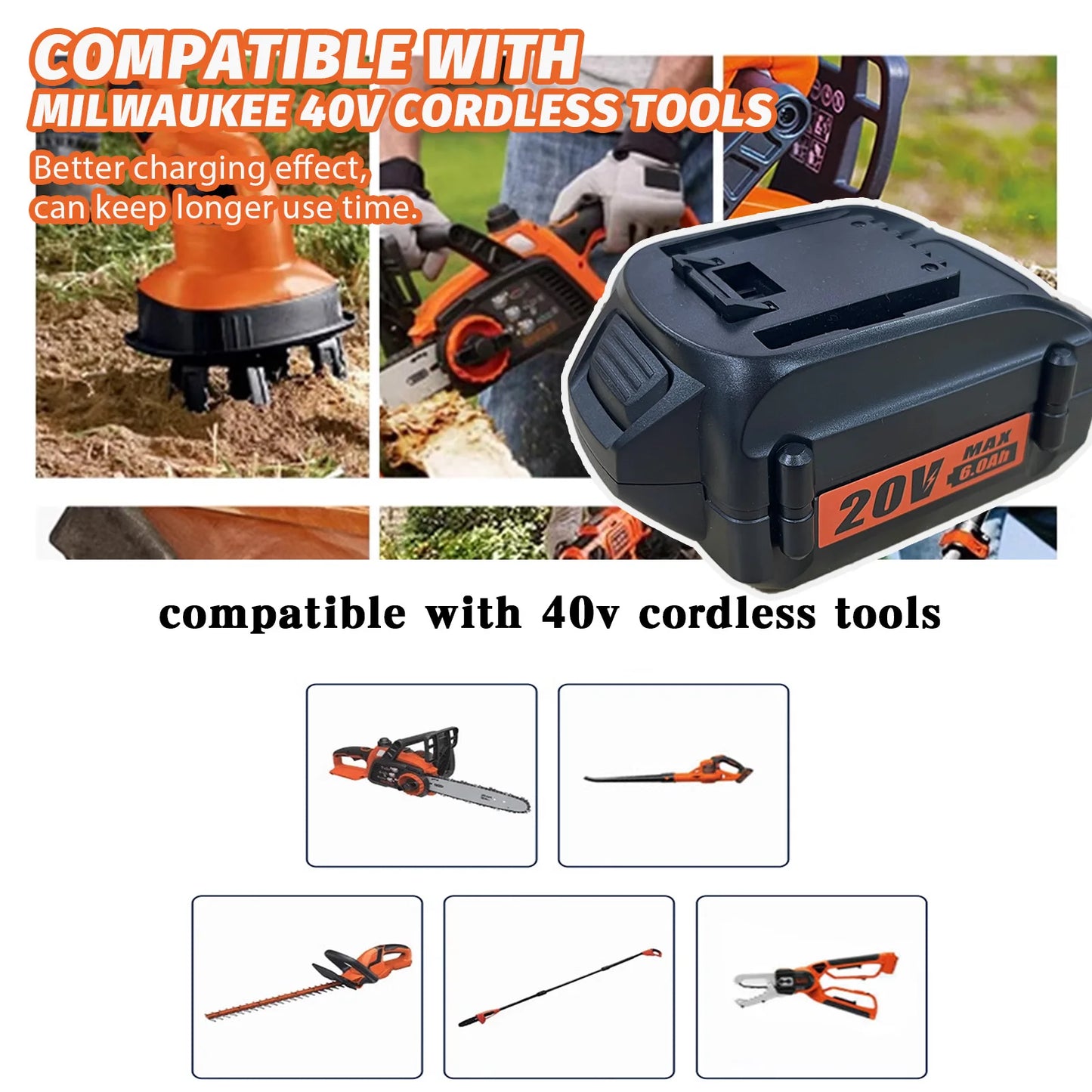 20V Battery for Worx 6000mAh Replacement for Worx 20vPower Tools Battery WG151s