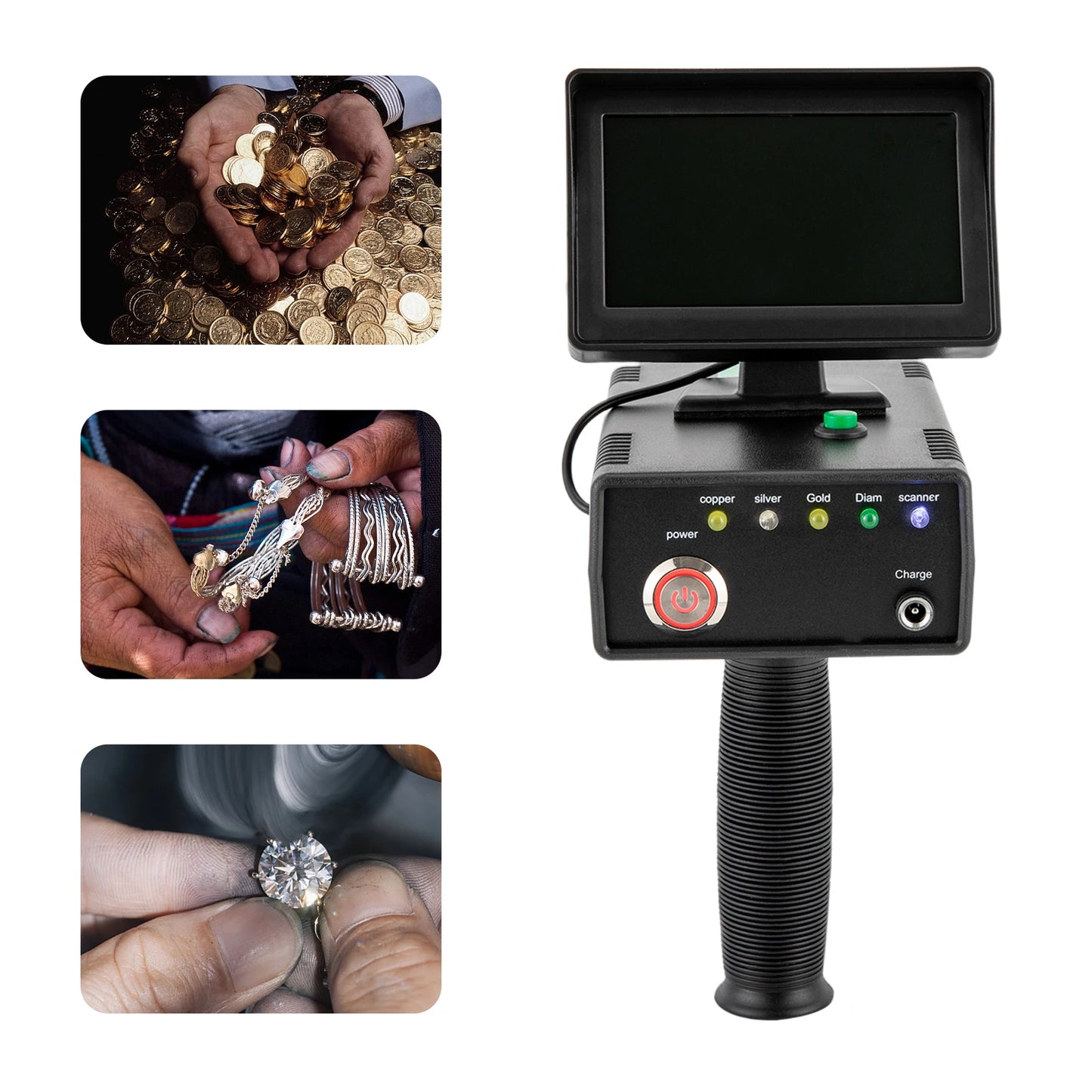 Metal Detector Gold Finder Underground Metal Scanner with High Definition Screen/AC100‑240V