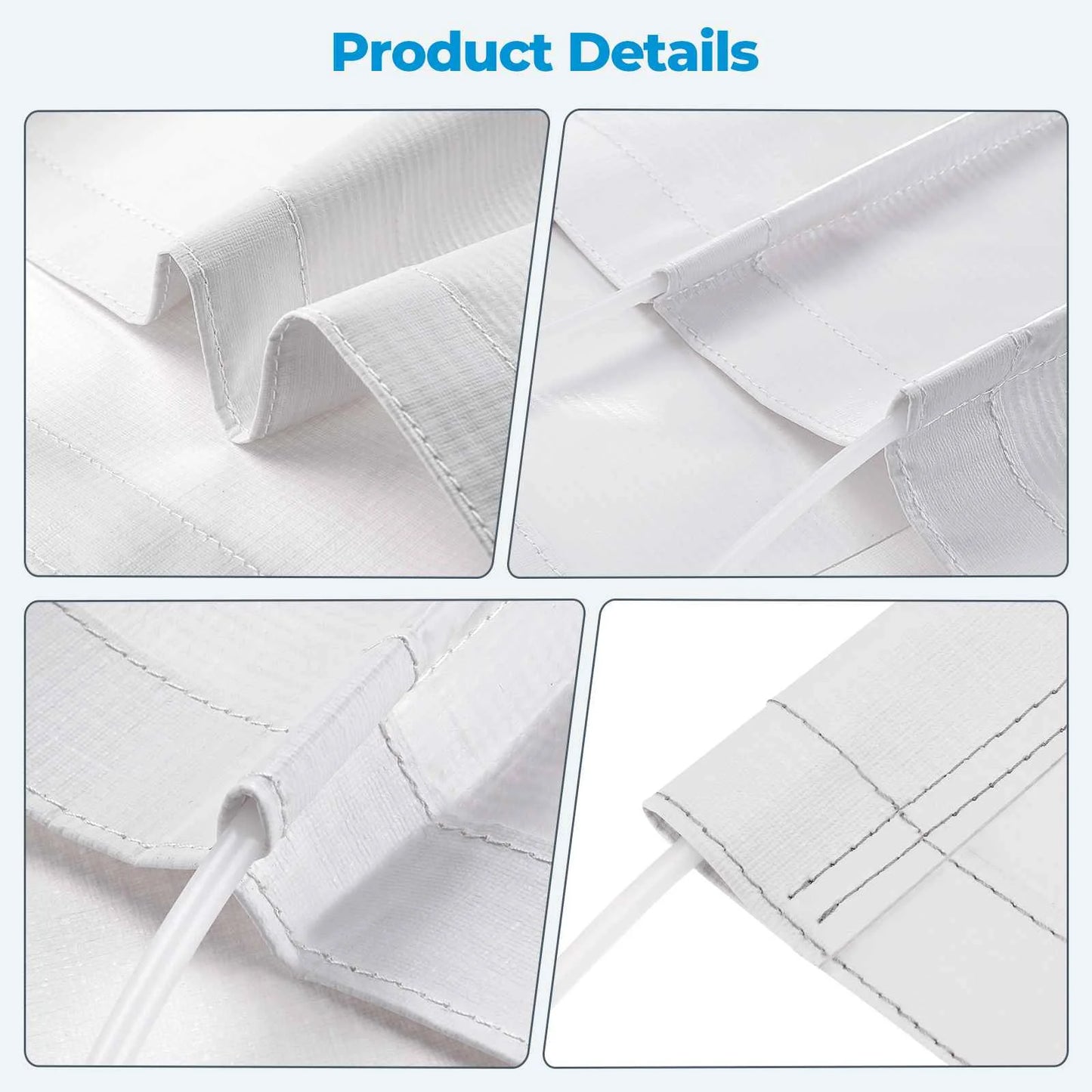 RV Awning Fabric Replacement Premium Weatherproof Vinyl Universal Outdoor Canopy /White