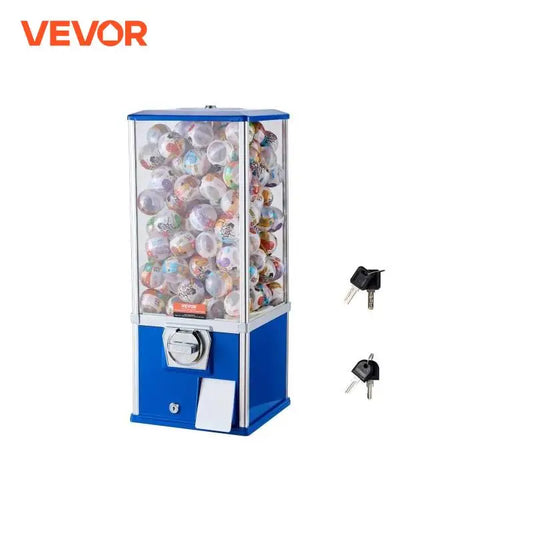 VEVOR 25inch Gumball Machine for Kids PS 230 Capsule Toys Rectangle Blue/Game Stores Coin Operated
