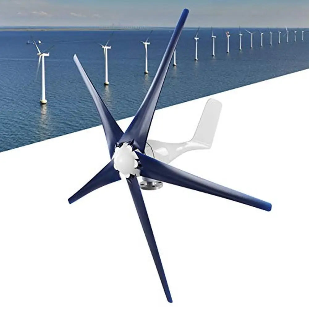 1200W 5 Blade Small Wind Generator Industrial Machinery 24V Humanized Design Low Vibration High Wind