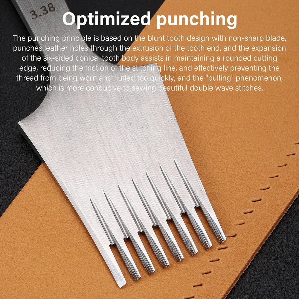 WUTA 1pc High Quality Sharp Leather Chisel French Style Pricking Iron /Polish-2.7/3.0/3.38/3.85mm