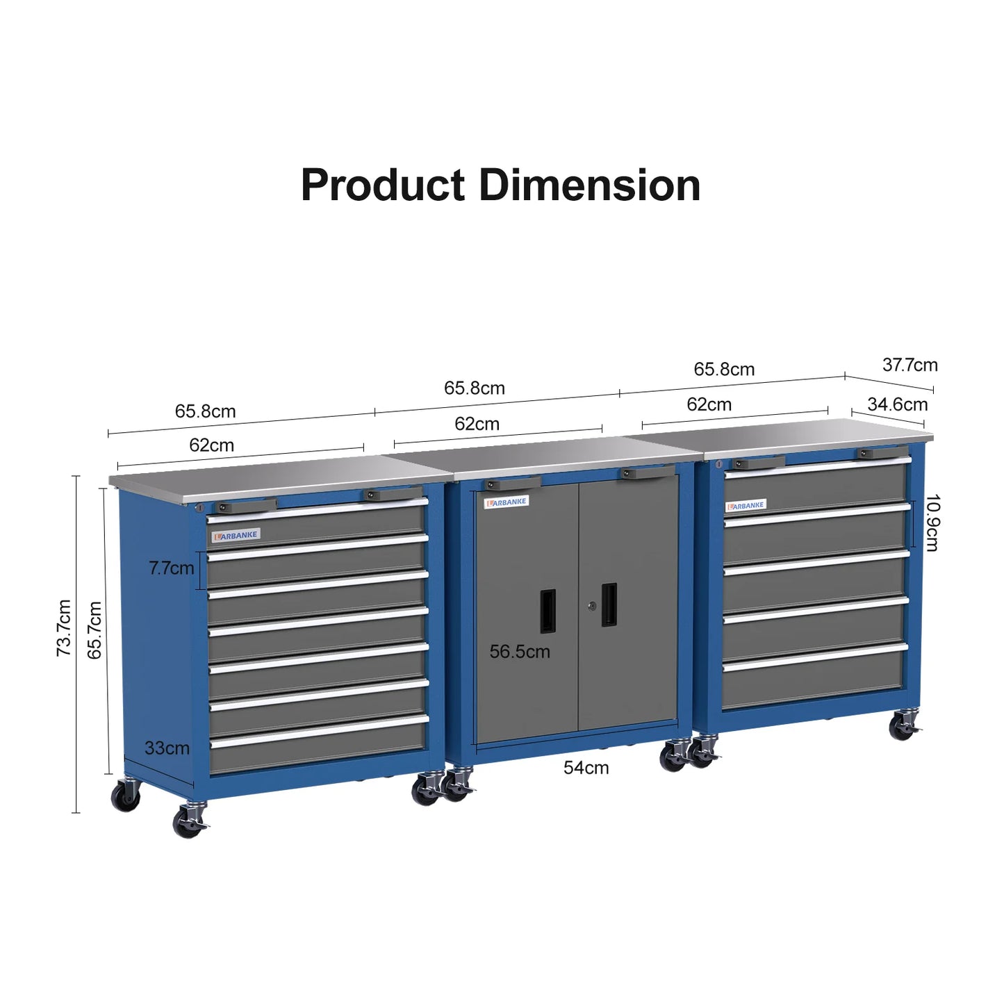 Combination Tool Cabinet with Connecting Buckle:5-Drawer/7-Drawer/Double-Door Tool Cabinet