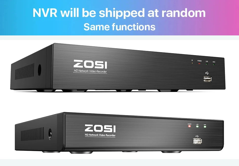 ZOSI 8CH 4K PoE Video Surveillance Camera System AI Face Detection 5MP 8MP Full Color Night Vision