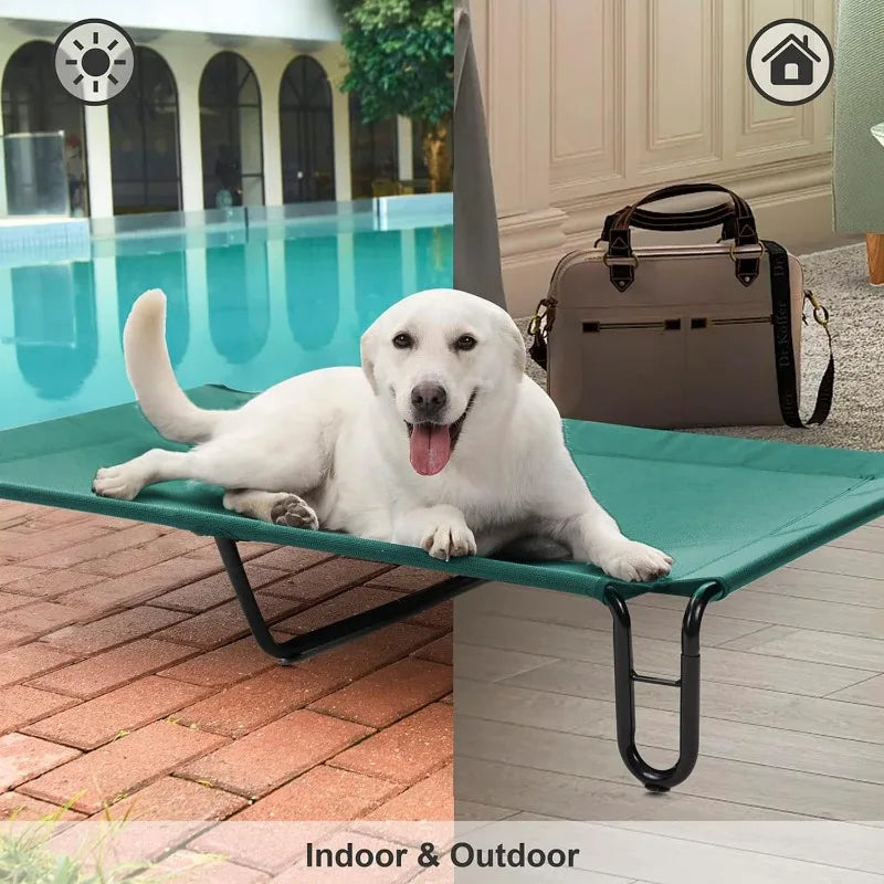 Elevated Outdoor Dog Bed -  Large Dogs ,XL, Waterproof Raised Dog Bed Easy to Assemble