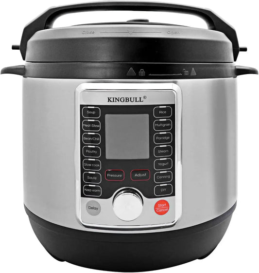 KINGBULL 12-in-1 Electric Pressure Cooker, Slow Cooker, Rice Cooker, Steamer, Sauté, Yogurt Maker