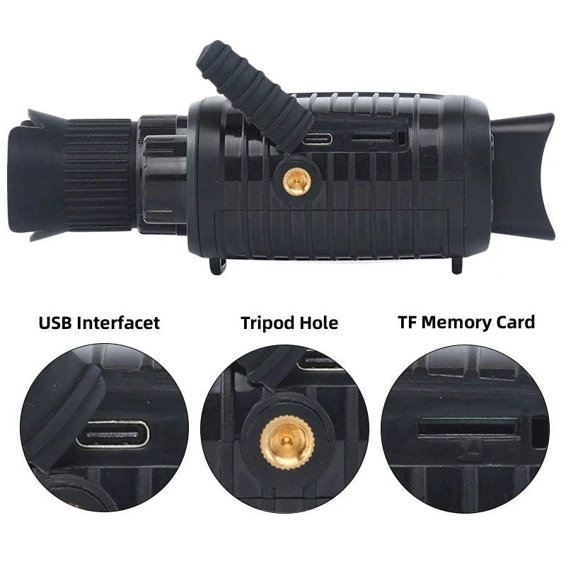 Monocular Night Vision 1080P HD Infrared Camera 5X Digital Zoom Telescope Full Darkness 300m