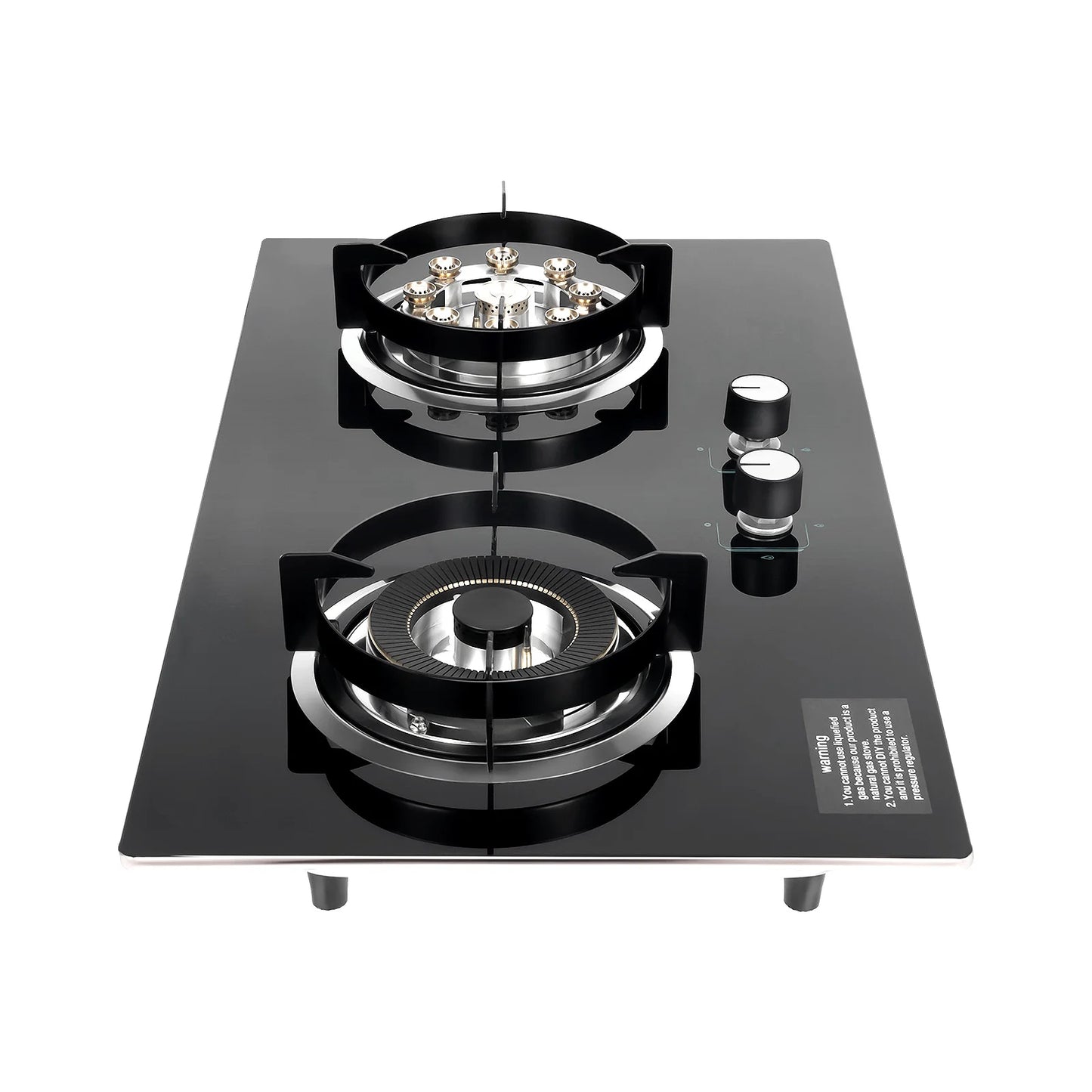 4.2KW+5.2KW Household Double Stove Hob Built in Gas Stove 2 Grade Dual-purpose Burner Natural Gas