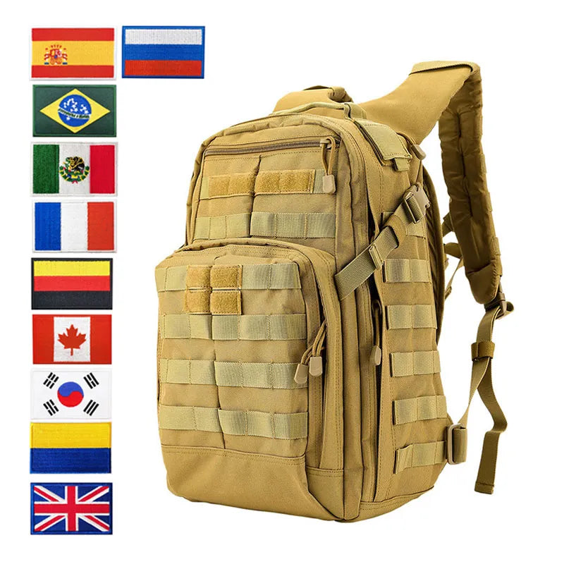 Military Backpack Hiking Assault Tactical Men Travel Bag 25L Field Adventure Camouflage Rucksack