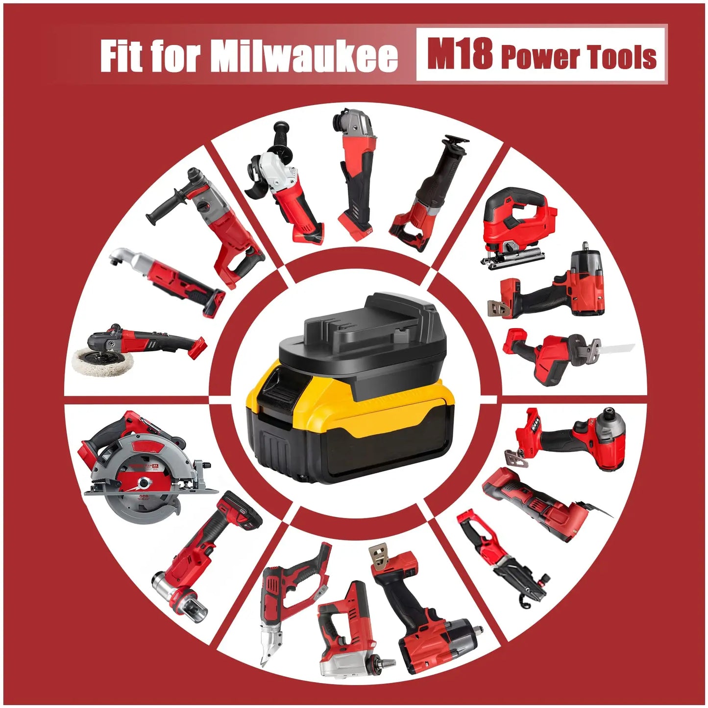 Li-ion Battery Adapter DeWalt to Makita/Bosch/Milwaukee M18 Hitachi/Metabo/AEG/RIDGID/DEVON/Worx