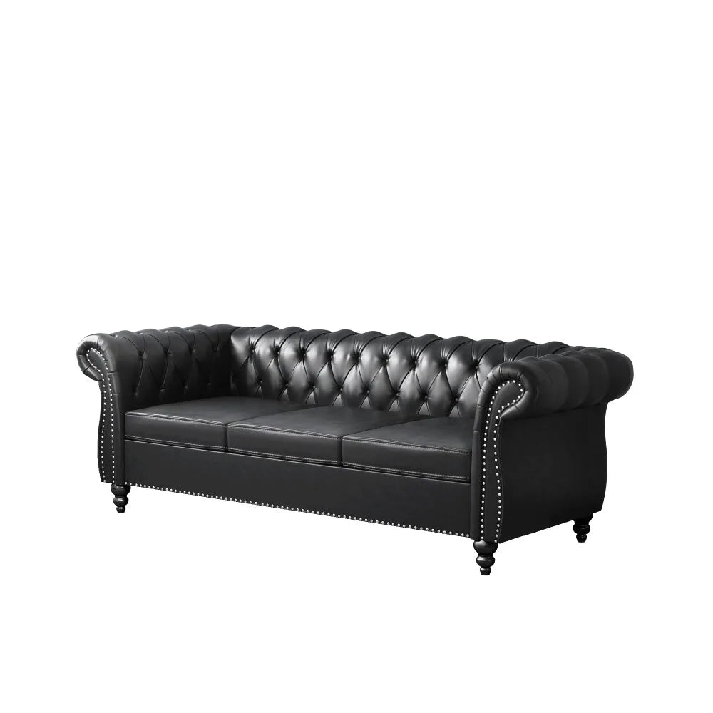 2024 New Large Sofa, Modern 3 Seater Couch Furniture, Sofa Classic Tufted Settee Sofa Tufted Back