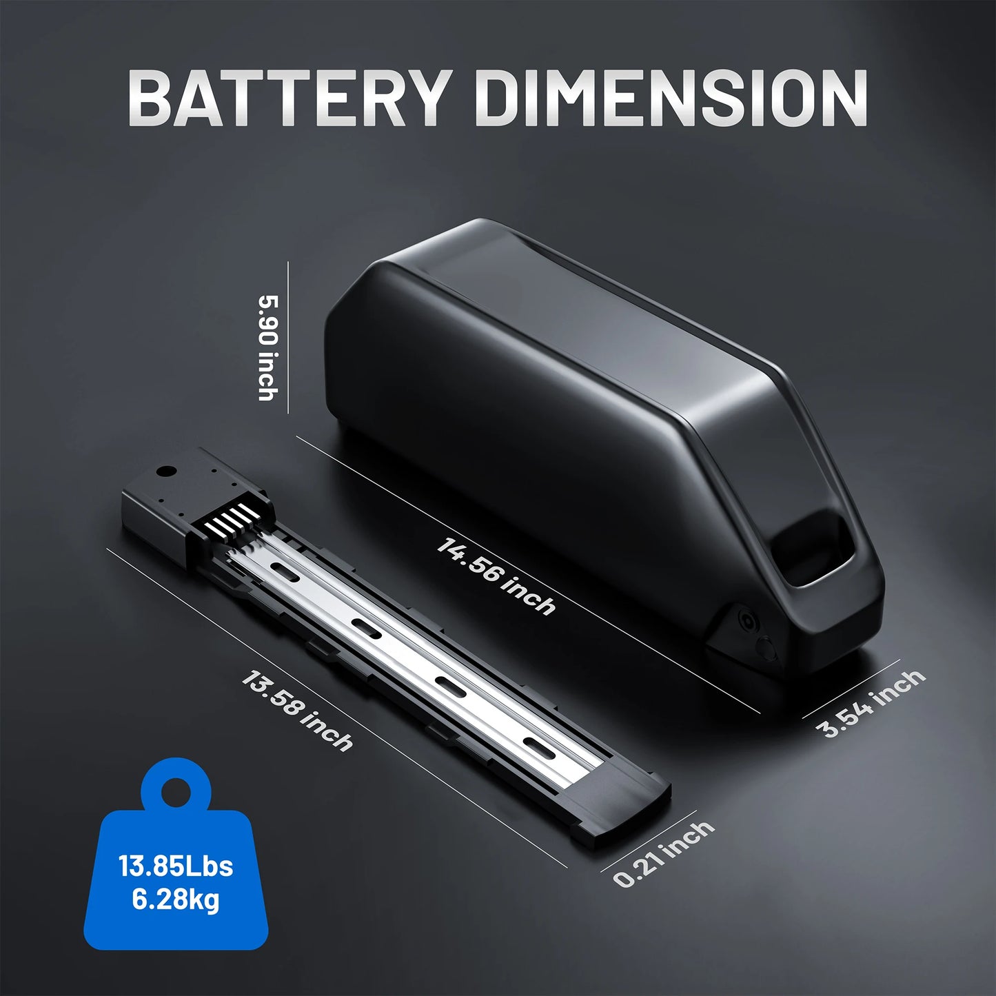Hailong EBike Battery 52V 25Ah/50A BMS SamSung 21700 50G Cells Lithium E-BIKE 100W-2500W & Charger