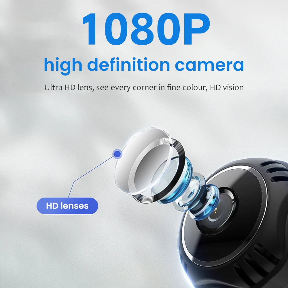 Mini Camera WiFi HD 1080P IP Night Vision Audio Video Camcorder Home Baby Monitor Indoor