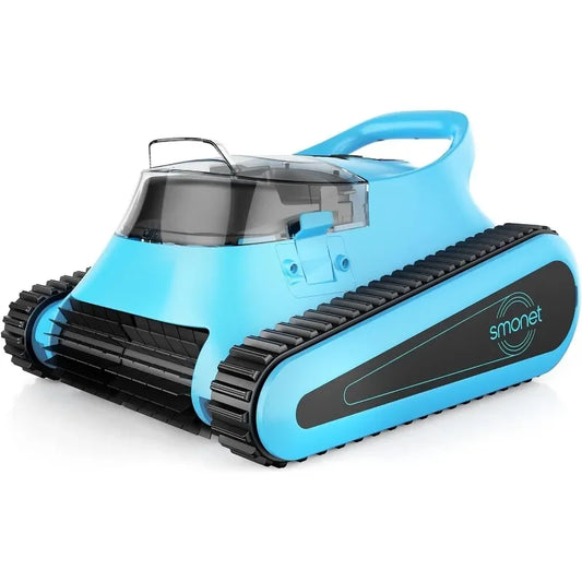 SMONET Cordless Pool Vacuum Robot:Automatic Robotic Pool Cleaner Lasts 150 Mins Wall Climbing 180W