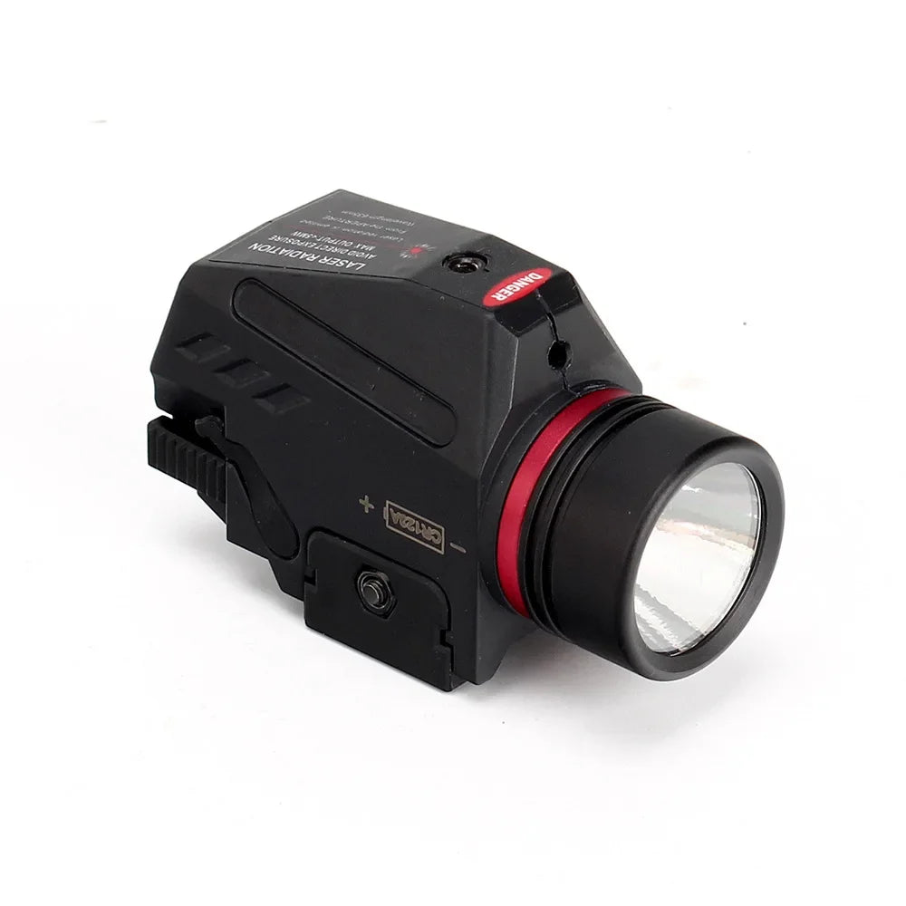 LED Weapon Gen Light Flashlight Red Dot Laser Sight Military Airsoft Pistol Gun Light for 20mm Rail