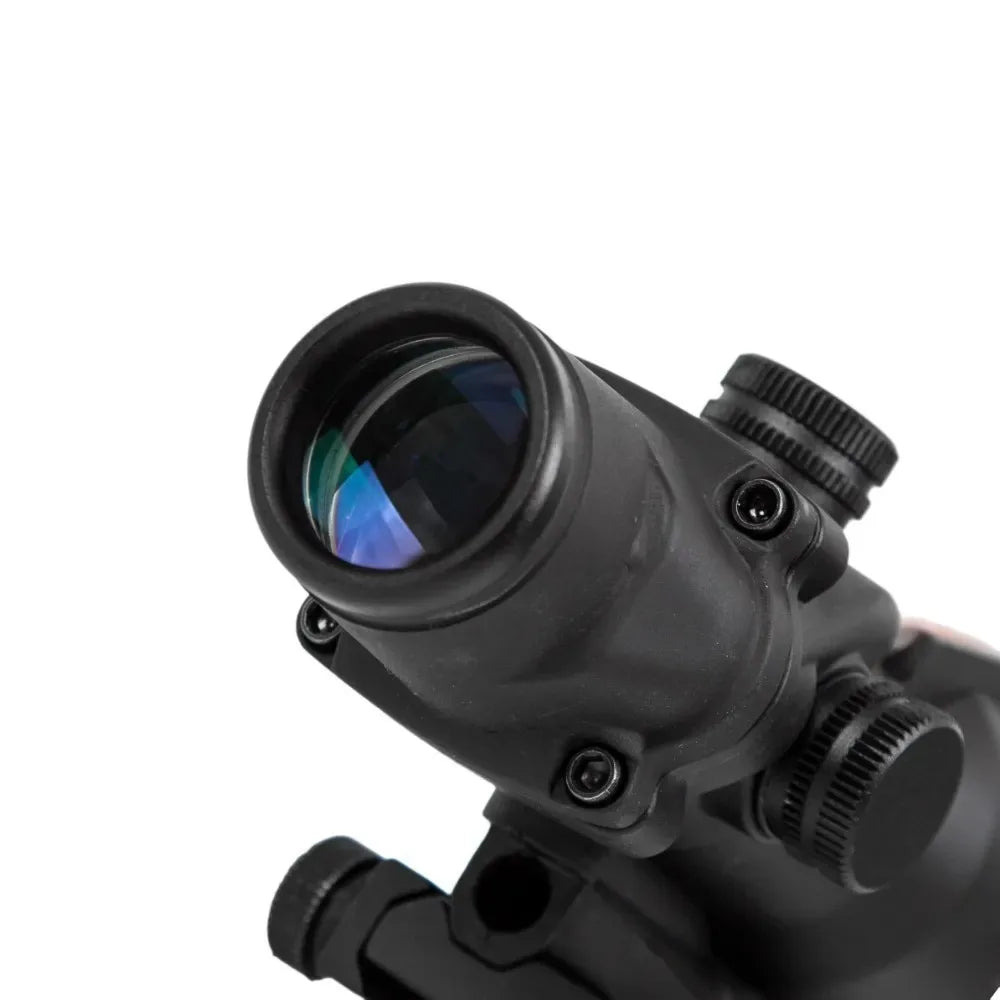 4X32 Hunting Riflescope Real Fiber Optics Green/Red Dot Illuminated Etched Reticle Tactical Sight