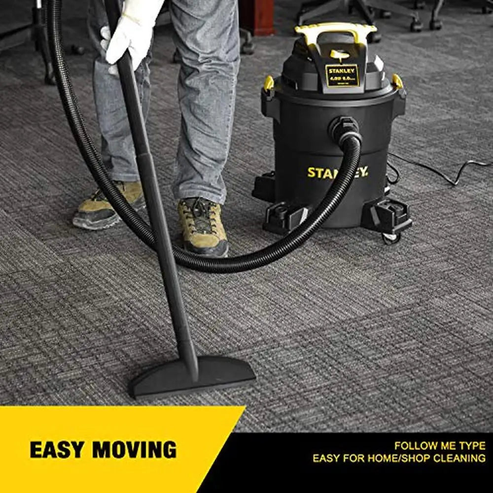 Wet/Dry Vacuum 6 Gallon 4HP Portable Powerful Cleaner Large Capacity 300hrs Runtime Foam Filter