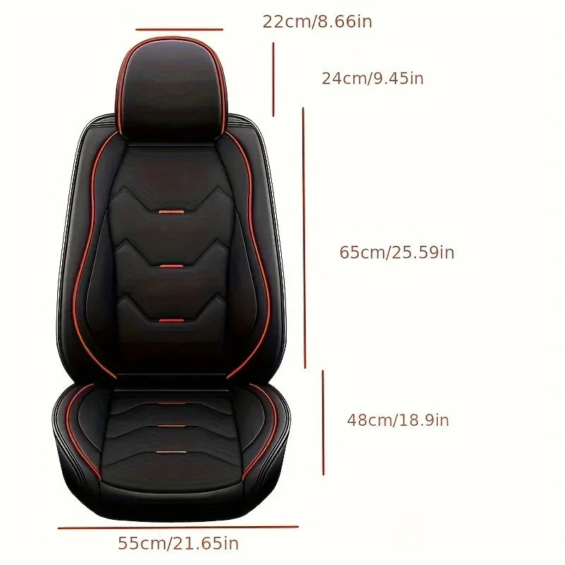 2 Premium Front Seat Cover Universal Car Seat Cover PU Leather Protection Breathable