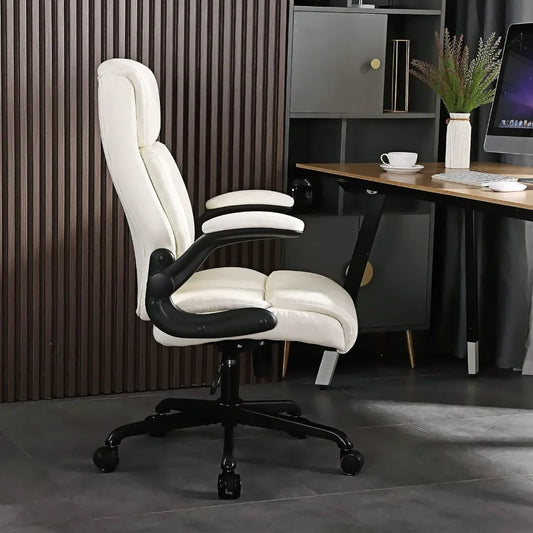 Executive Office Chair, Ergonomic Home Office Desk Chairs, PU Leather Computer Chair