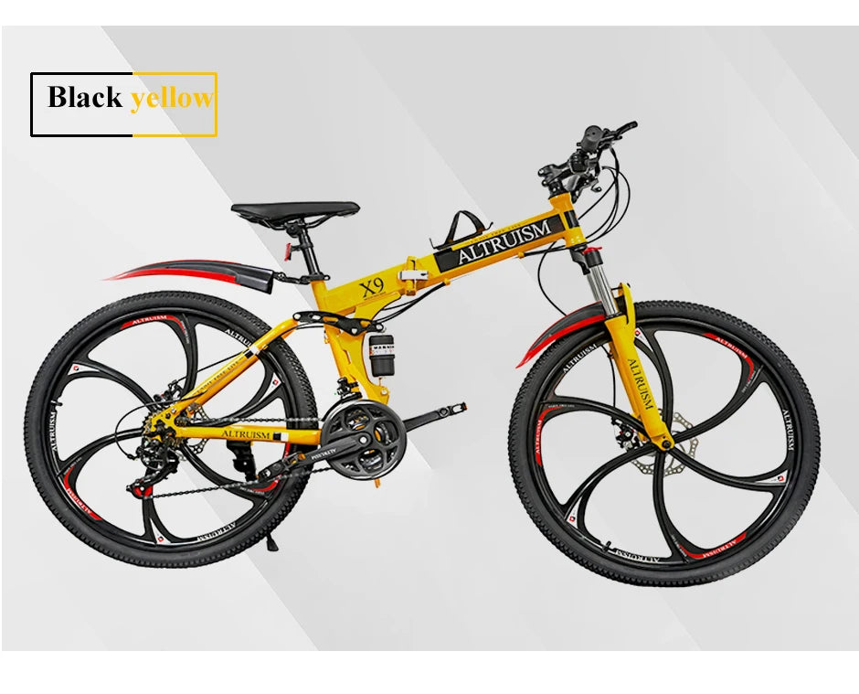 26 Inch Mountain Bike 21 Speed Dual Suspension Adult Bicycle with Adjustable Disc Brake