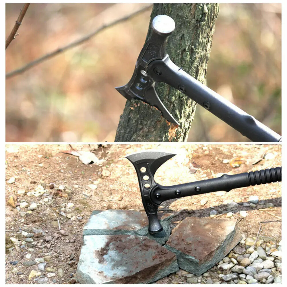 2 in 1 Tactical Axe Tomahawk Army Outdoor Hunting Camping Survival Machete Axes Hatchet Tomahawk