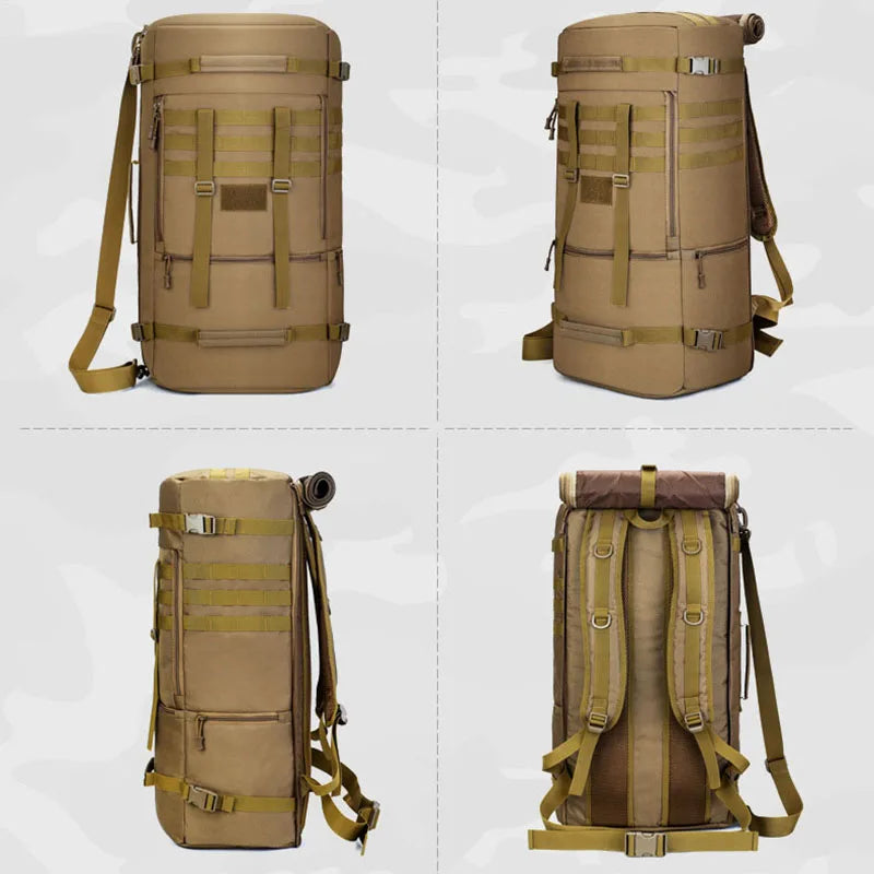 65L Military Tactical Backpack Men Travel Luggage Bag Sport Hunting Molle Camping Rucksacks