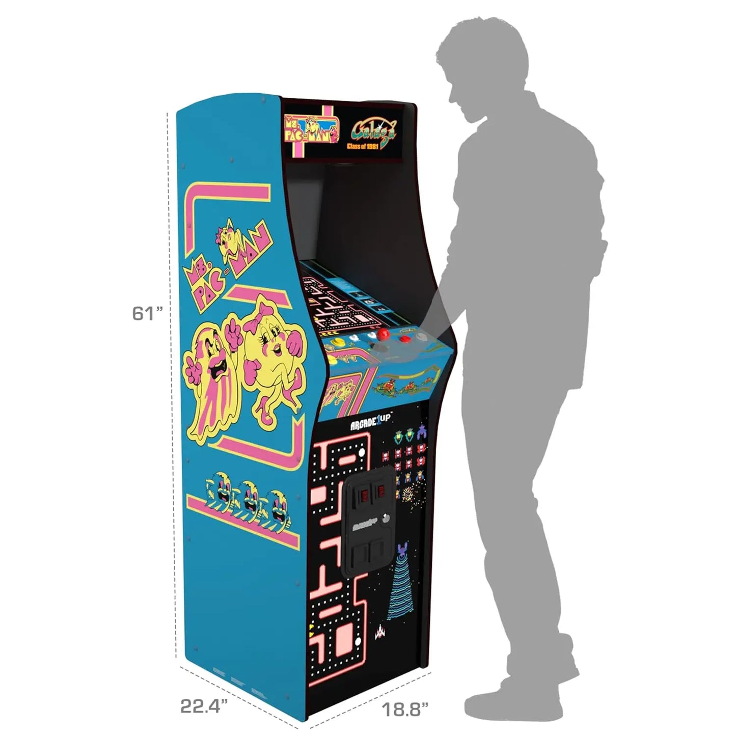 Class of 81’ Deluxe Arcade Machine for Home - 5 Feet Tall - 12 Classic Games Handheld Games