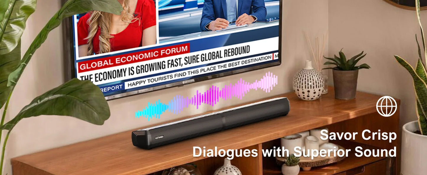 ULTIMEA 200W 4.1ch Soundbar with Subwoofer,2-in-1 Detachable Bluetooth 5.3 Soundbar for Smart TV