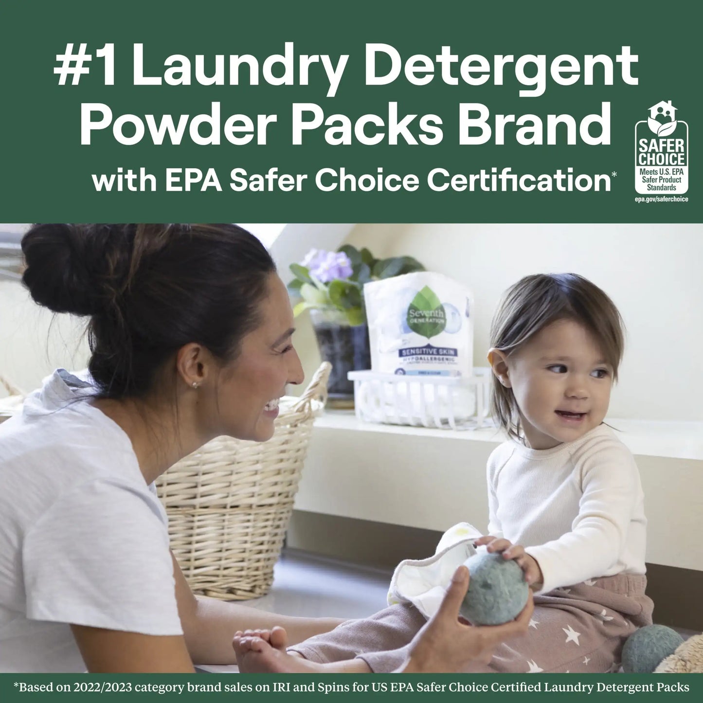 Generation Free & Clear Fresh Laundry Detergent Packs, Skin friendly cleaning product. Start washing