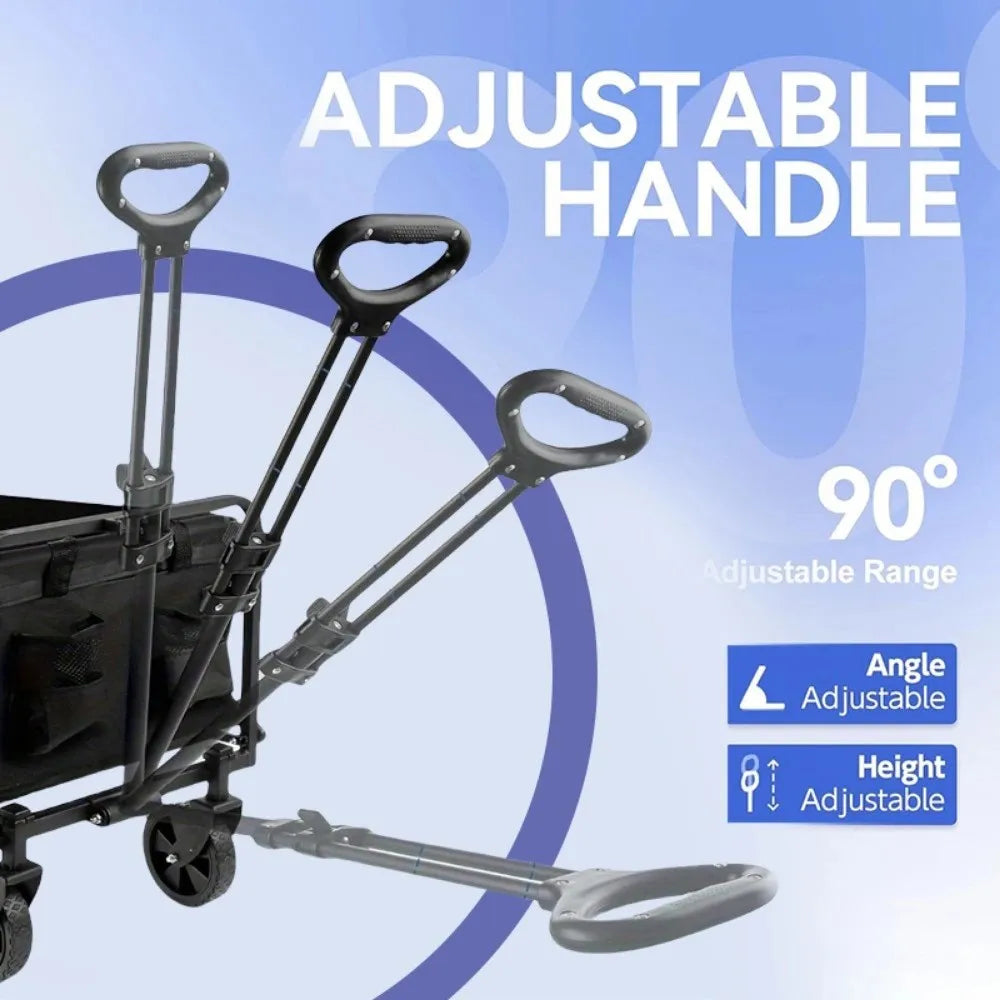 1PC Collapsible Foldable Wagon Cart, Car storage Heavy Duty Utility With All-Terrain Wheels