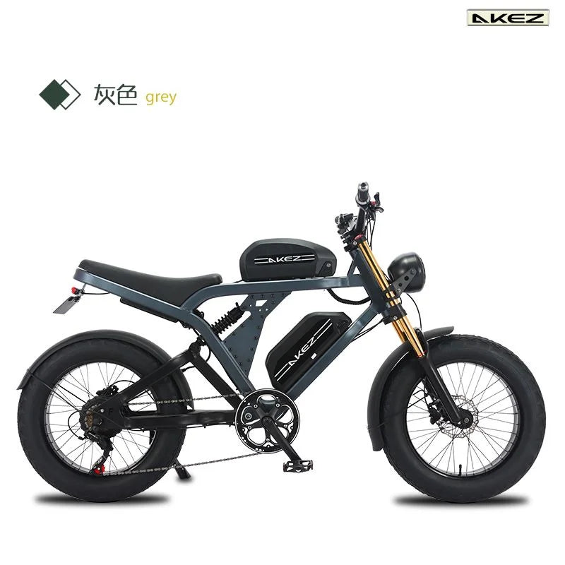 Ebike AKEZ King Kong1500W 48V 41AH dual battery, 20-inch fat tires, hydraulic oil brakes