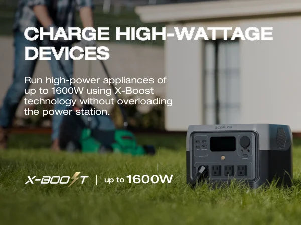 ECOFLOW Portable Power Station RIVER 2 Pro 700, 716Wh LiFePO4 Battery, 4x800W AC Outlets, Solar