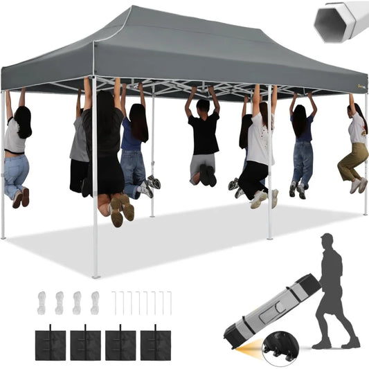 10x20 Heavy Duty Pop Up Canopy Tent Outdoor Canopy Tent