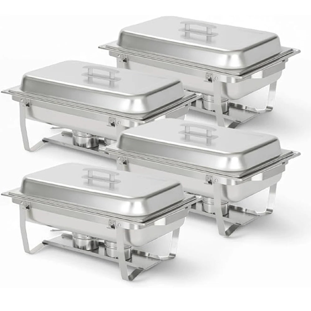 Chafing Dish Buffet Set 8QT Electric Stainless Steel 2/4/6Pack Full Size Pans Food Warmer Chafing
