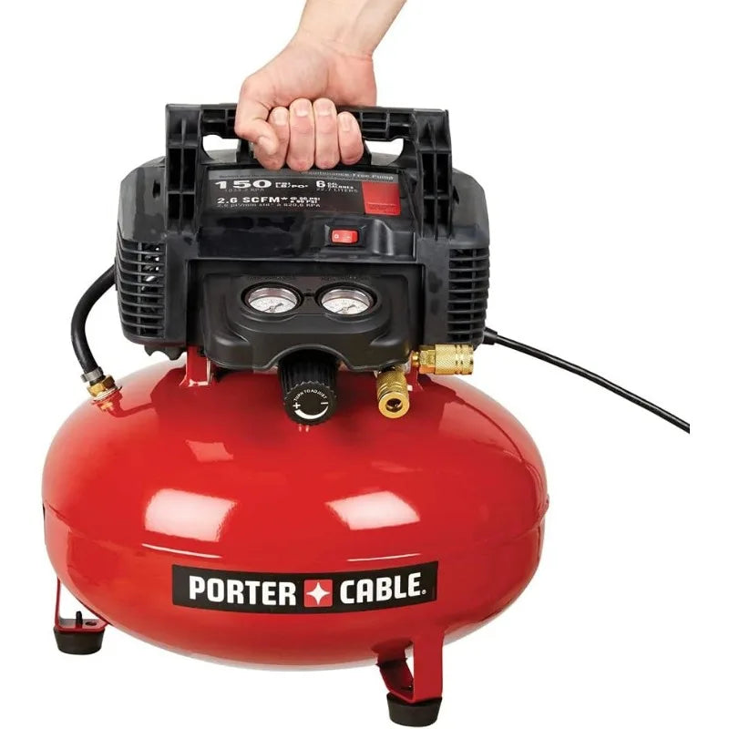 PORTER-CABLE Air Compressor, 6-Gallon, Pancake, Oil-Free (C2002-ECOM)