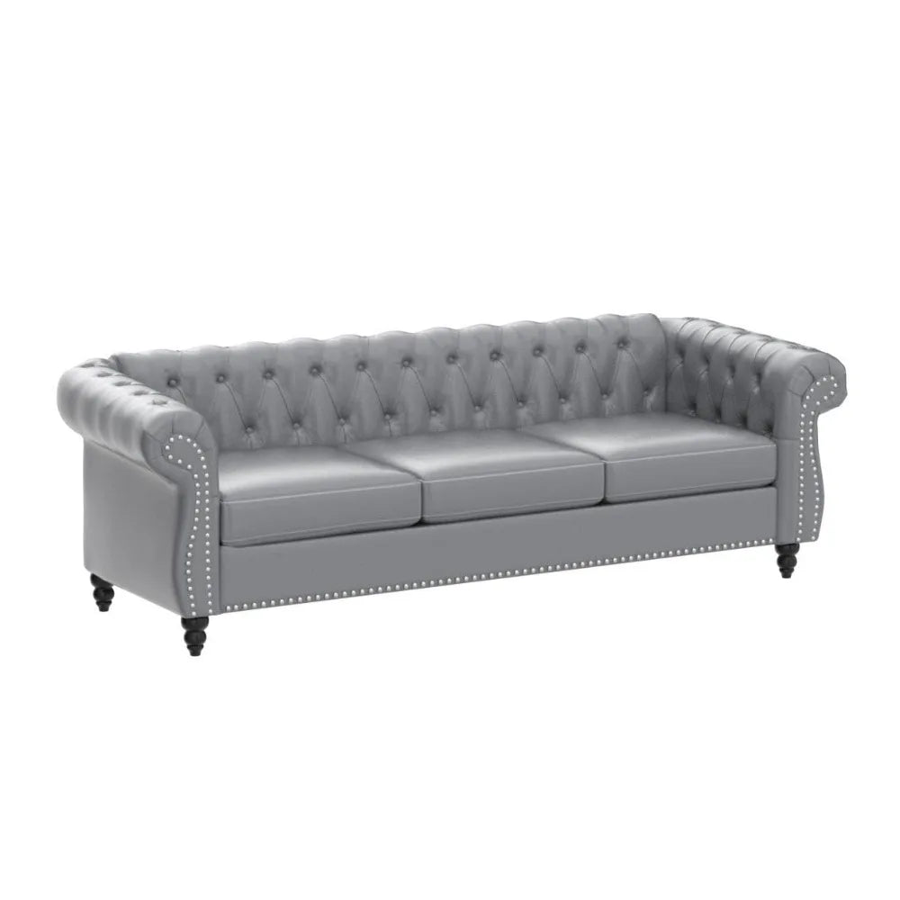 2024 New Large Sofa, Modern 3 Seater Couch Furniture, Sofa Classic Tufted Settee Sofa Tufted Back