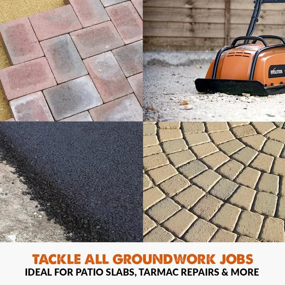 Compactor Plate - Ideal for Levelling Pavement, Artificial Turf Ground Preparation, Patio, Blockwork, Sand, Soil & More