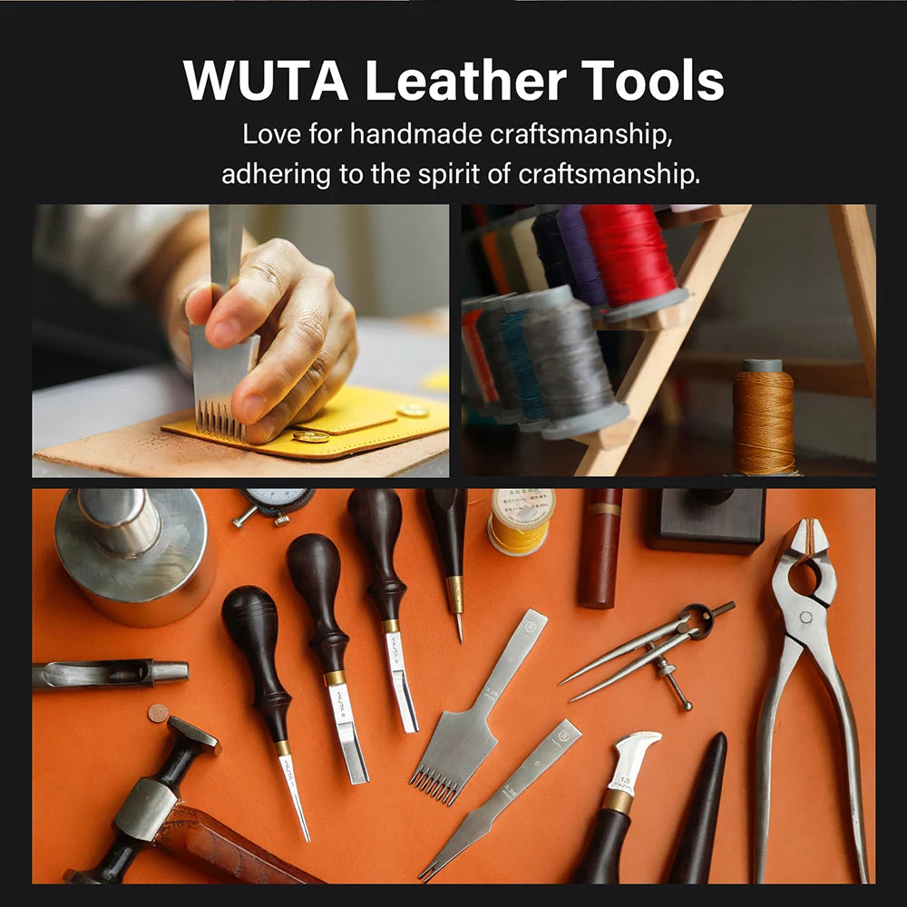 WUTA 1pc High Quality Sharp Leather Chisel French Style Pricking Iron Die-steel/ Punching Tool
