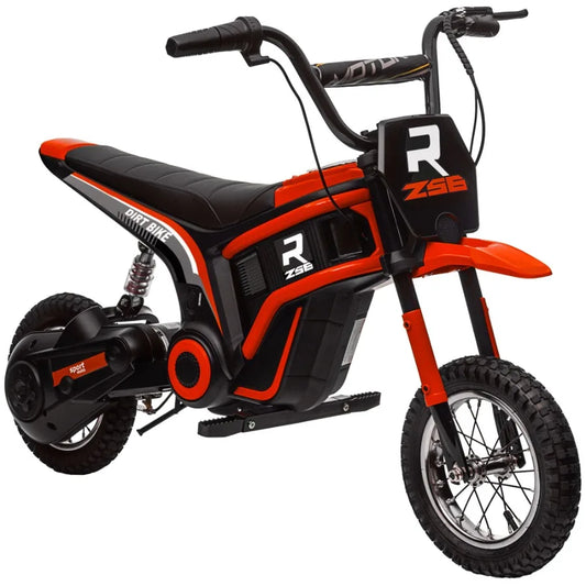 Aosom Electric Dirt Bike w/Twist Grip Throttle 24V 350W Off-Road Electric Motorcycle Up to 15 MPH