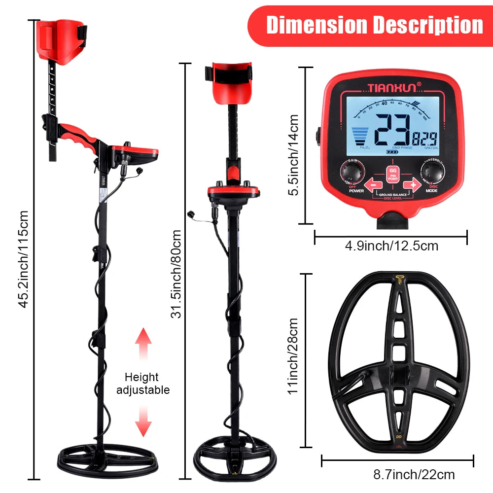 TIANXUN TX-850L Metal Detector Professional Underground Depth Metal Detector Gold Treasure Hunter