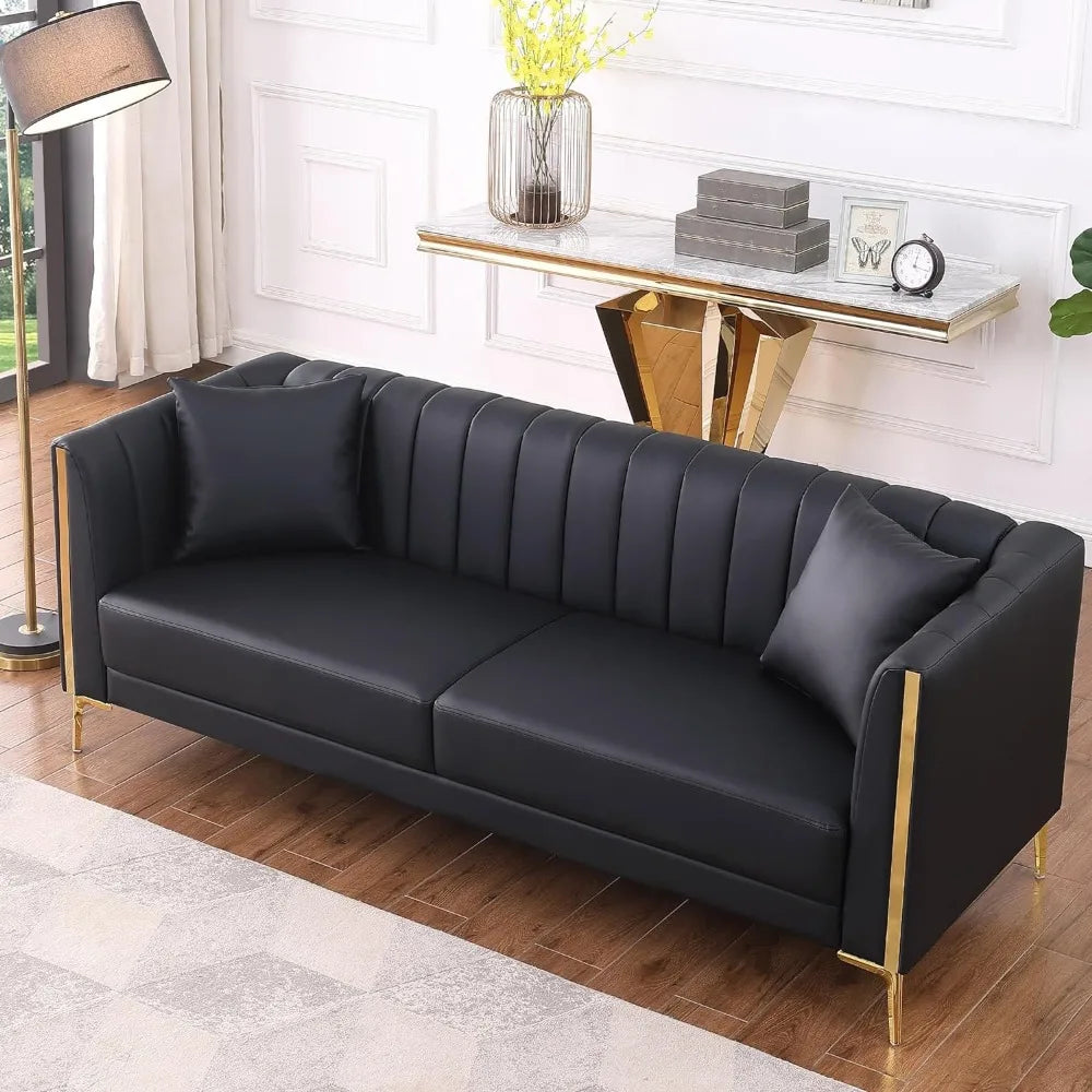 Living Room Sofa, couch features considerable resilience and durability, 78inch wide