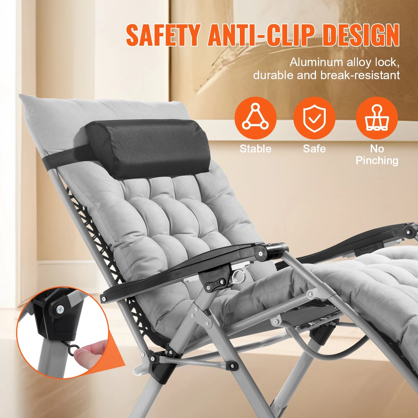 SucceBuy Zero Gravity Chair Zero Gravity Recliner Lounge Chair Adjustable Anti Gravity Chair