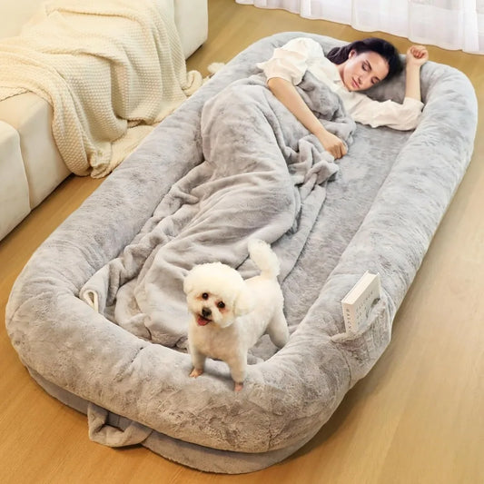 Human Dog Bed for Adults, 71" Long Human Size Dog Bed, Washable Cover, Waterproof, Orthopedic Design