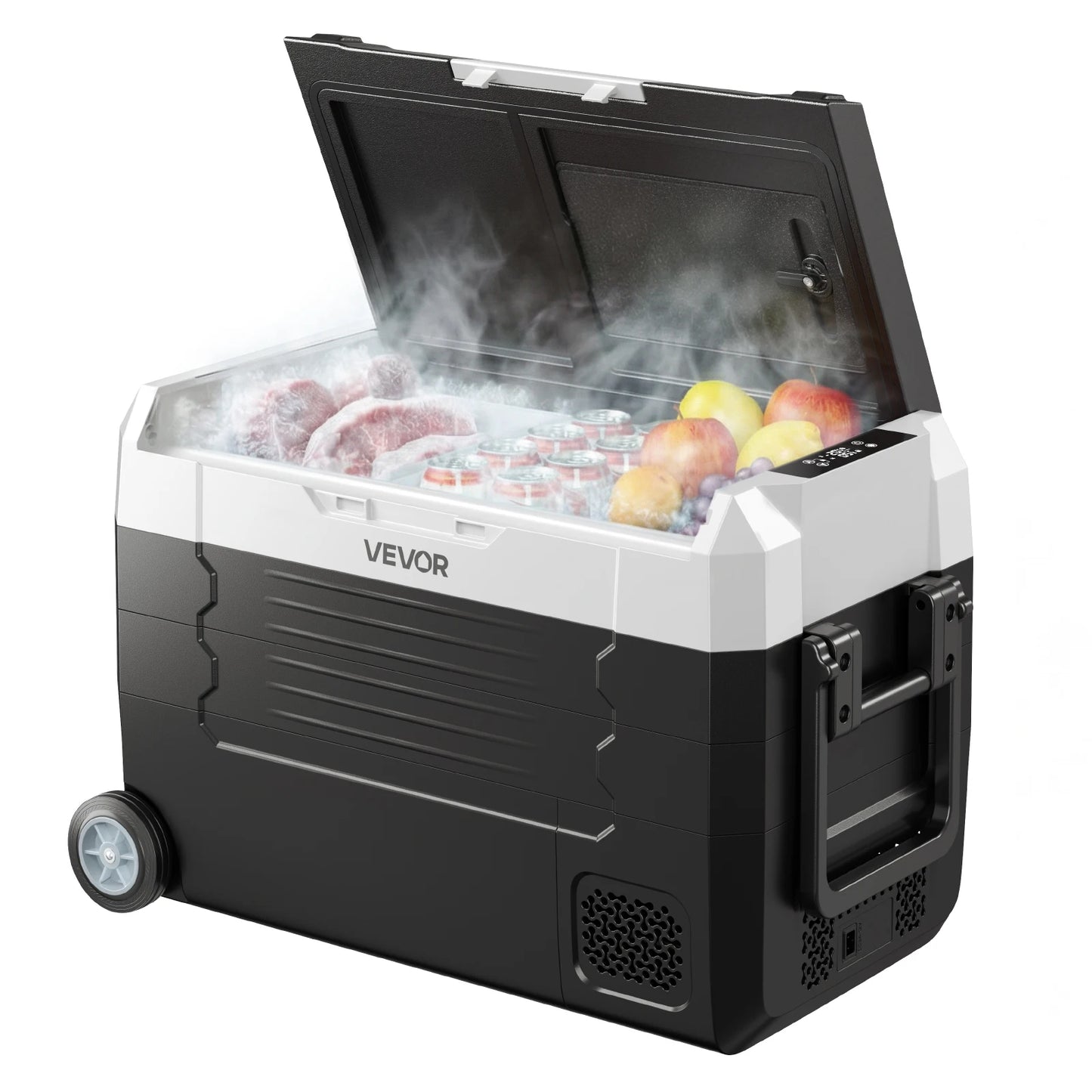 SucceBuy 35L 45L 55L Portable w/Handle Car Refrigerator -4°F to 68°F Truck Refrigerator/Freezer