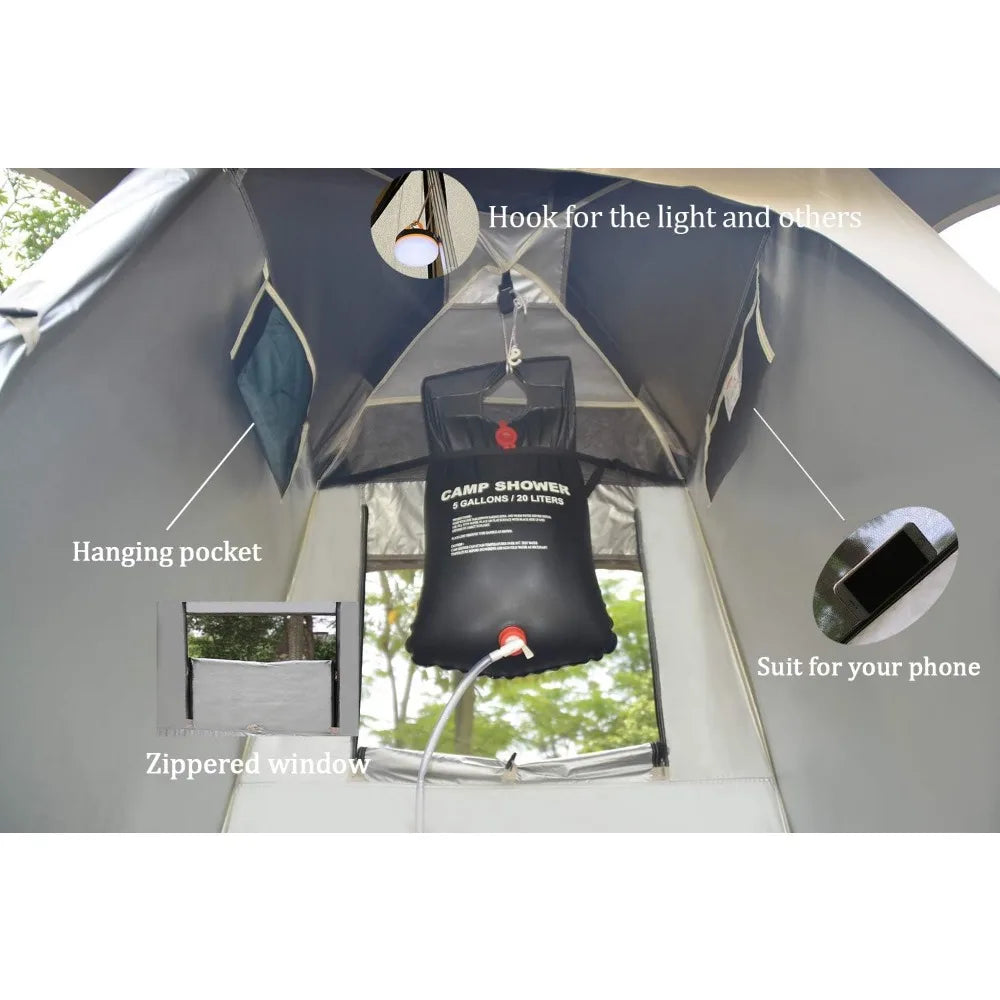 Outdoor Shower Tent Changing Room Privacy Portable Camping Shelter by VidaLife