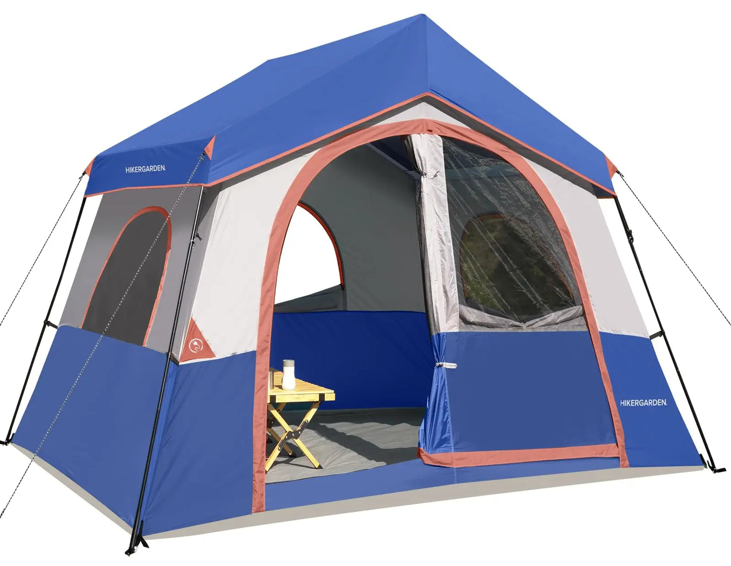 Hiker Garden 8 Person Camping Tent - Portable Family Cabin Tent for Camp, Windproof Fabric Camp Tent