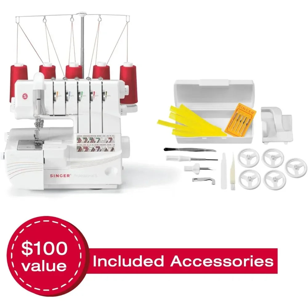 High quality.Professional 14T968DC Heavy-Duty Metal Frame Serger Overlock and Accessory Kit with 2-3-4-5 Stitch Capability